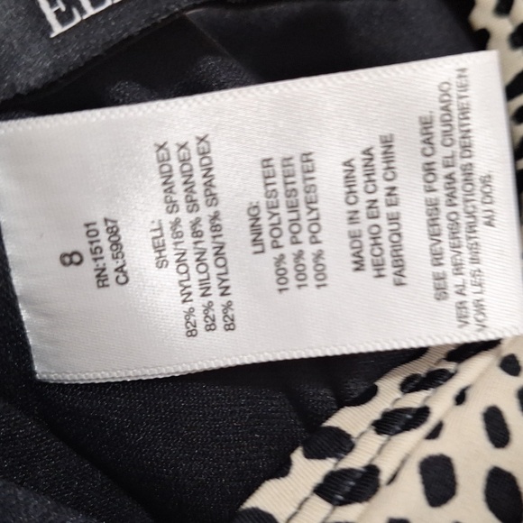 Ellen Tracy ruched keyhole one piece swimsuit - 8 - leopard print - Picture 5 of 9